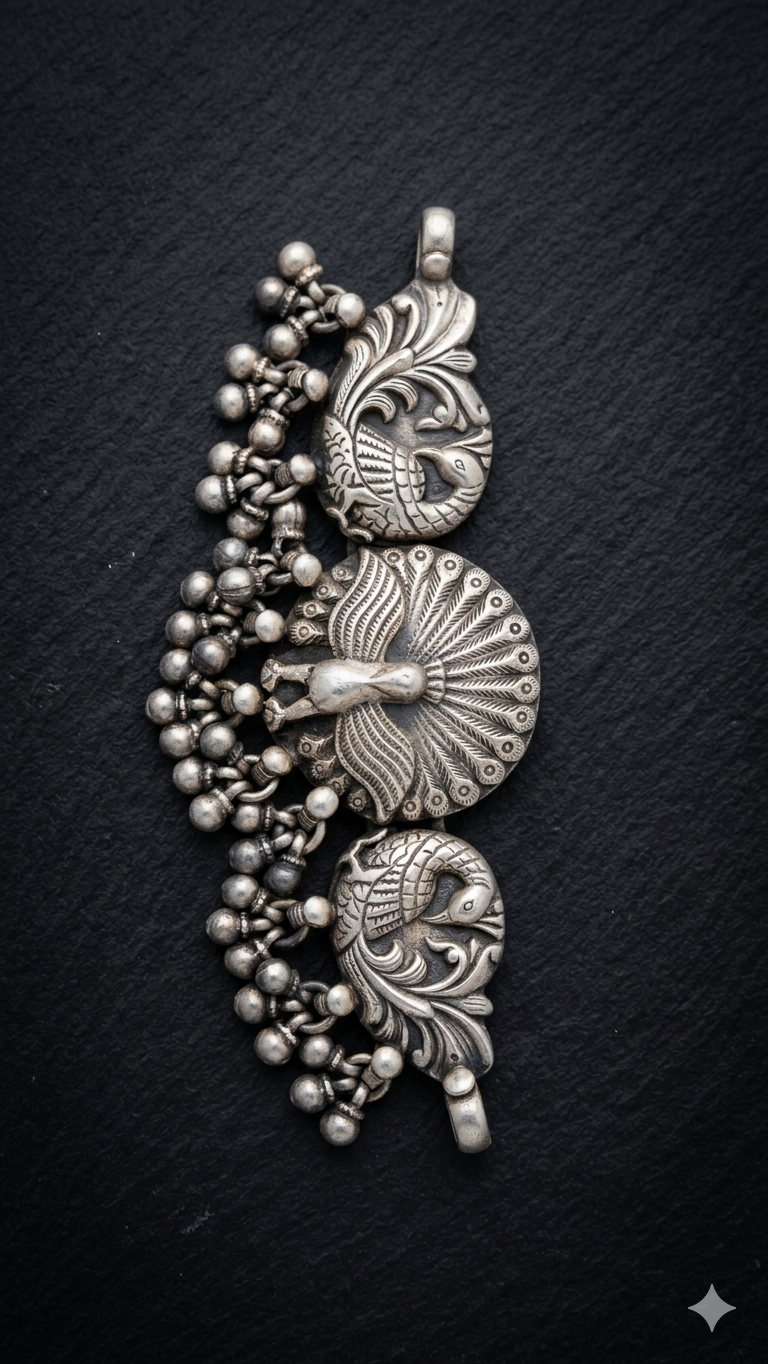 Traditional Peacock Silver Set