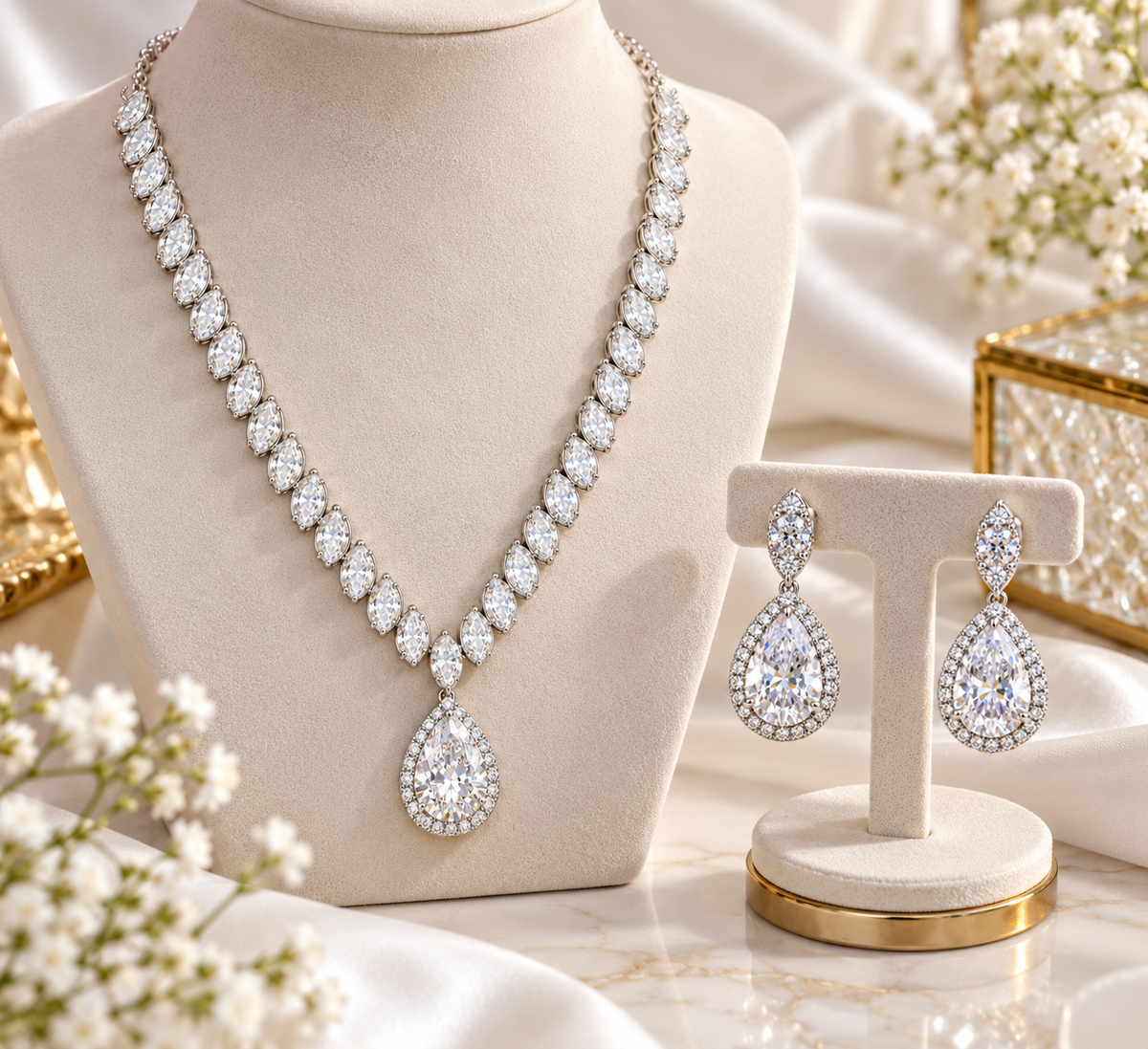 Elegant Drops Necklace Set