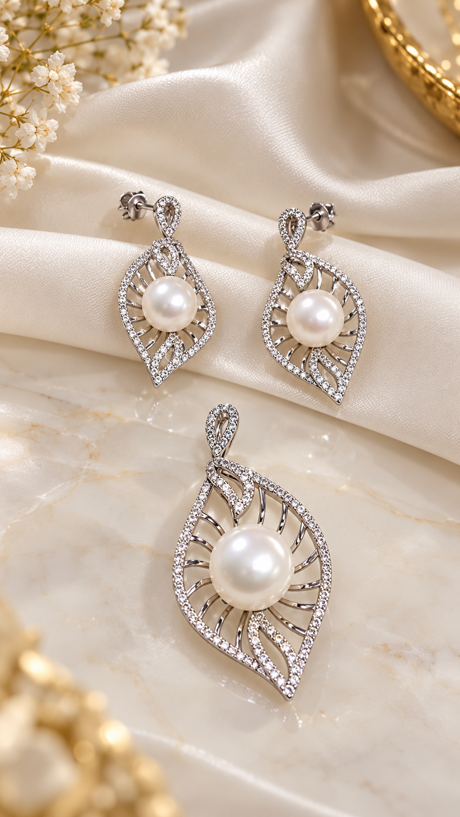Pearl Elegance Pendant Set