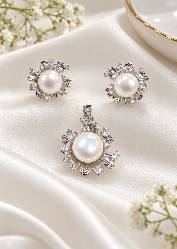 Pearl Pendant Set by Myrah Jewels