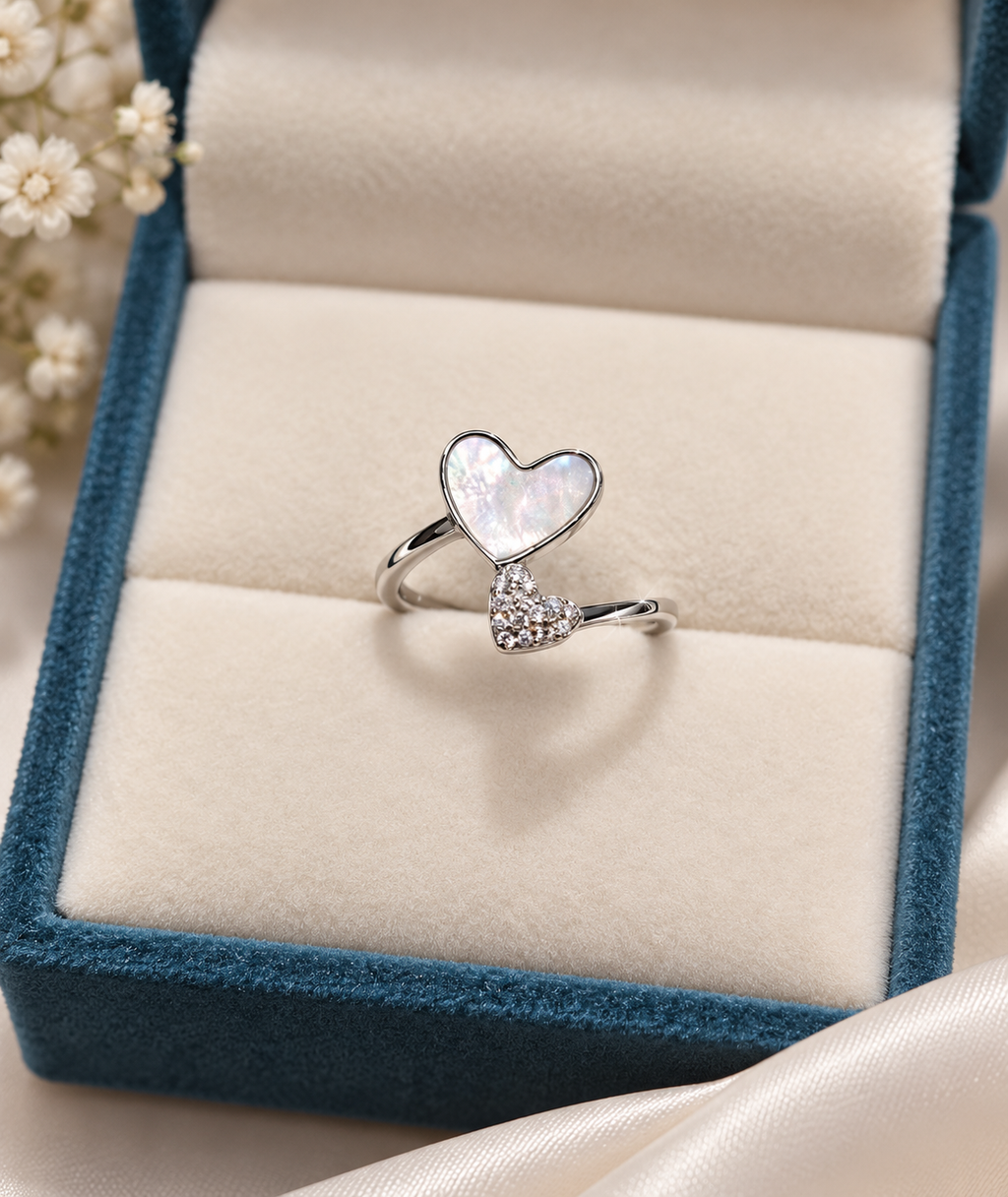 Pearl Heart Harmony Ring