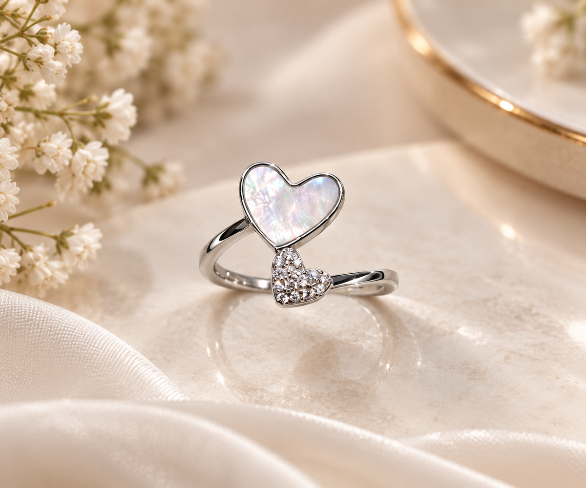 Pearl Heart Harmony Ring