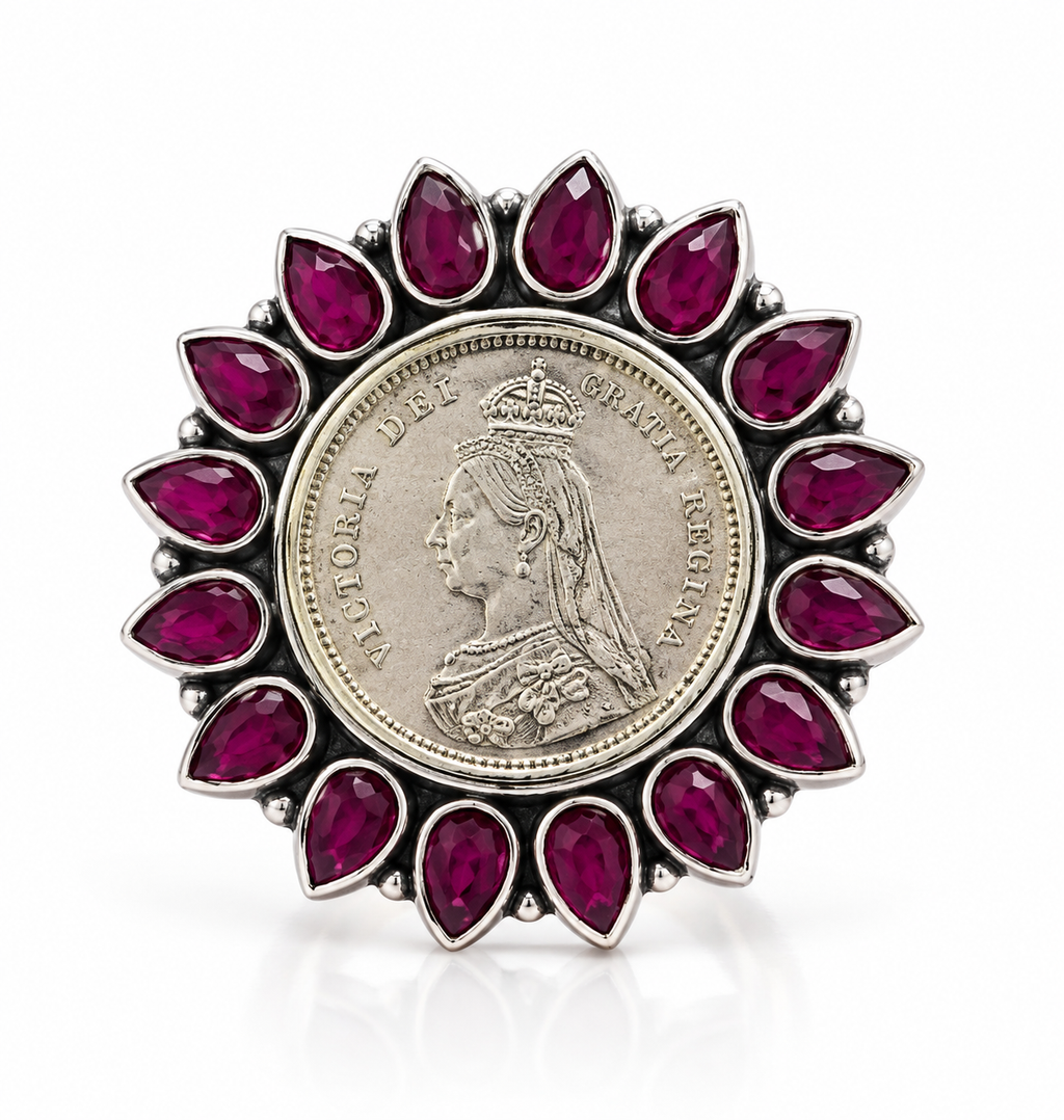 Ruby Petal Ginni Ring by Myrah Jewels