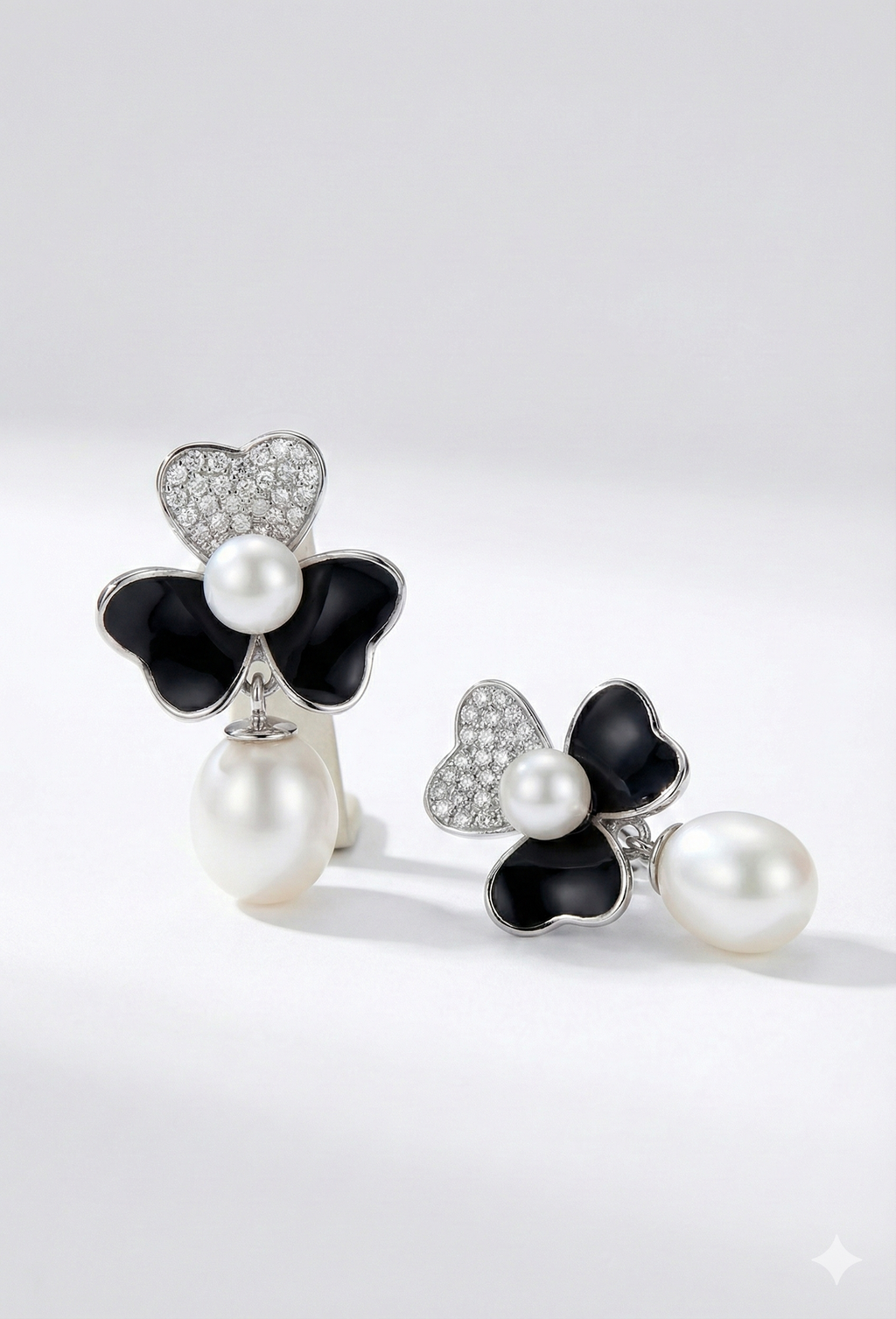 flower/ Butterfly shape with Pearl Drop