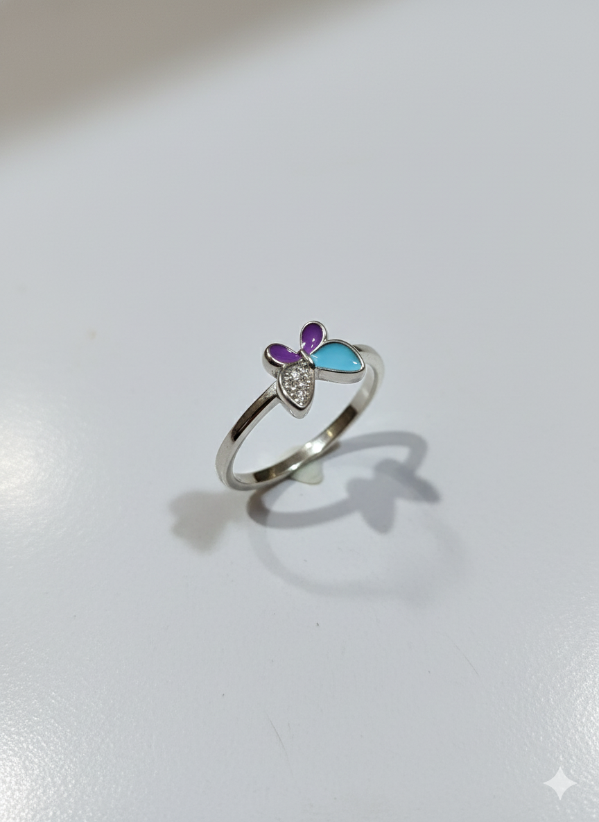 Enamel Butterfly Ring